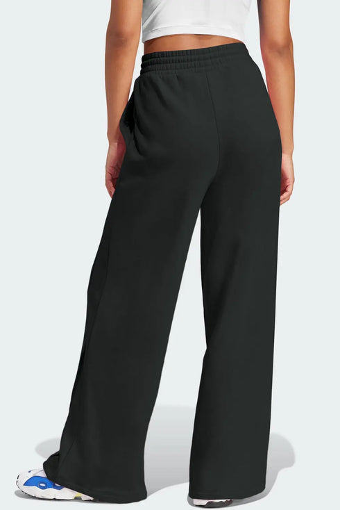 'Zelle' Drawstring Wide Leg Active Pants - Celes Fashion